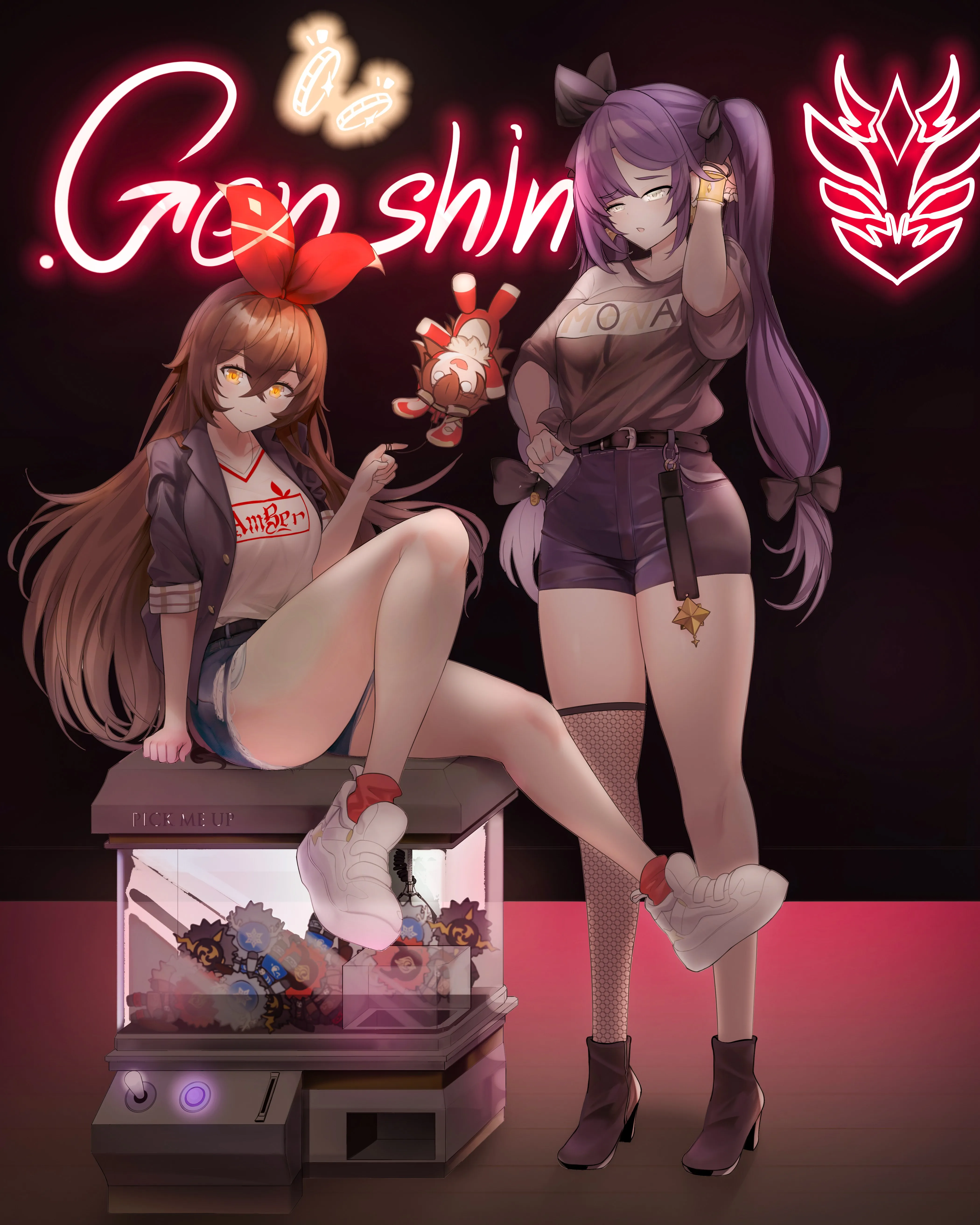 Genshin Impact، أنمي، فتاة، كهرمان، صور خلفية للايفون، صور خلفية 4K